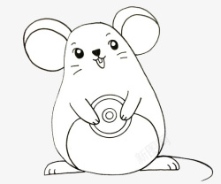肩膀可爱小老鼠可爱简笔画小老鼠高清图片