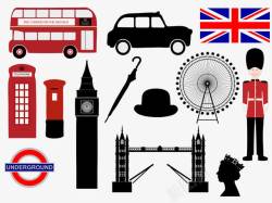 巴士设计英国元素高清图片