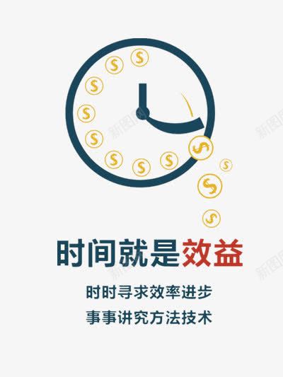 时间就是效益png免抠素材_88icon https://88icon.com 商务 寓意 效率 效益 教育意义 时钟 时间 时间就是金钱 金钱