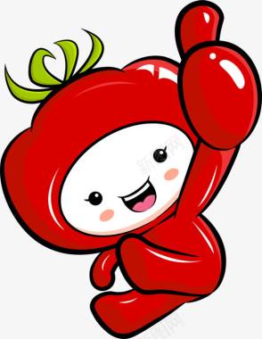蔬菜点赞的红辣椒图标图标