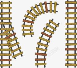 矢量图火车道木质火车铁轨高清图片