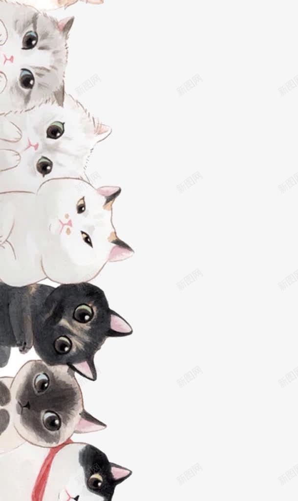 手绘猫咪矢量图eps免抠素材_88icon https://88icon.com 动物 可爱 插画 猫咪 矢量图