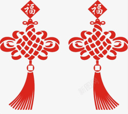 双福中国红结素材