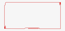 科技红色科技边框元素高清图片