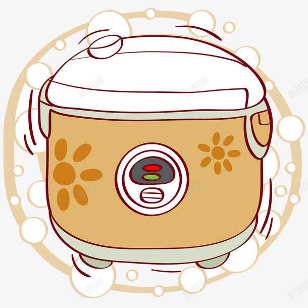 电饭锅插画png免抠素材_88icon https://88icon.com 厨卫电器 插画 煮饭 电锅 电饭锅