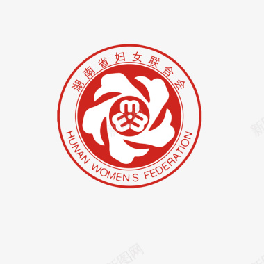湖南妇联会徽logo矢量图图标图标