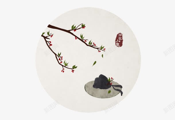 重阳节素雅插画png免抠素材_88icon https://88icon.com 九月九 出啊花 树枝 素雅 重阳节