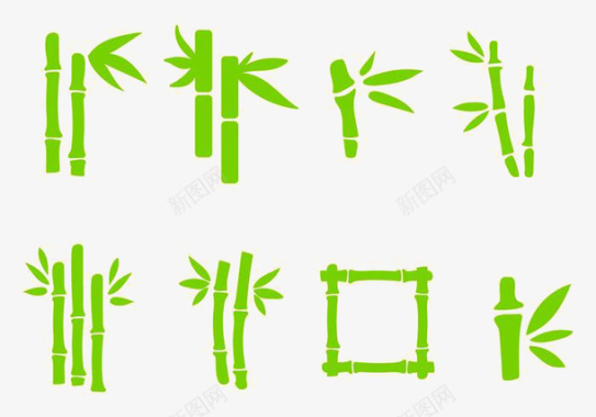 新款合集竹子图标合集图标