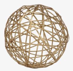 拉丝工艺金属铜丝镂空球形工艺品高清图片