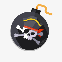 海盗标志素材创意海盗炮弹高清图片