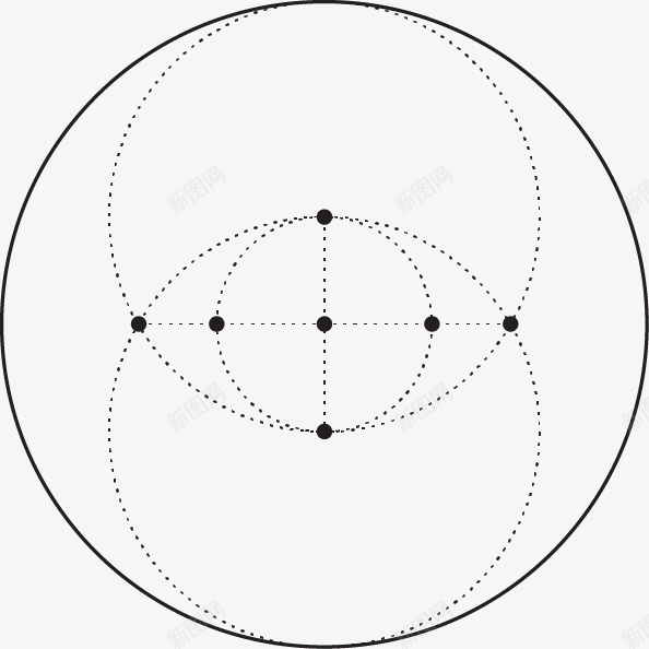 圆形线条几何图阵png免抠素材_88icon https://88icon.com 几何 图阵 圆圈 点阵 科技感 线条 组合 阵列 黑色