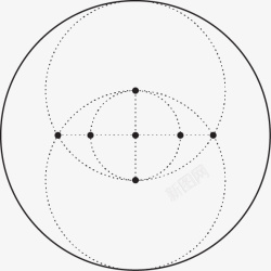 圆形线条几何图阵素材