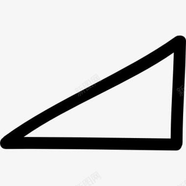 几何形三角形的手绘形状轮廓图标图标