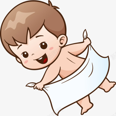 婴儿遮住屁股的婴儿图标图标