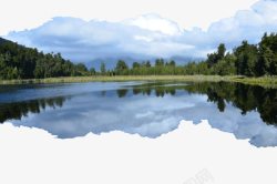 旅游景区七星湖新西兰马瑟森湖高清图片