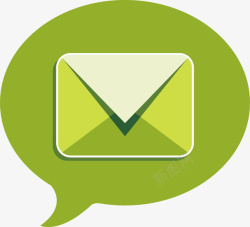 电话小符号绿色短信邮件符号矢量图高清图片