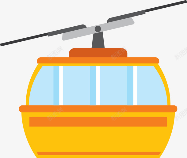 橙色多层窗户缆车png免抠素材_88icon https://88icon.com 卡通缆车 多层窗户 普通缆车 橙色 矢量缆车 矢量观光缆车