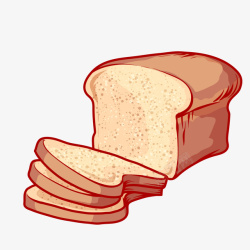 卡通吐司面包素材