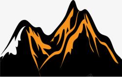火山山崖素材