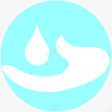透气水节水标志图标图标