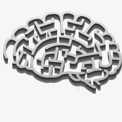 大脑形状大脑形状立体迷宫高清图片