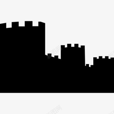 城墙中世纪的城墙阿比拉图标图标