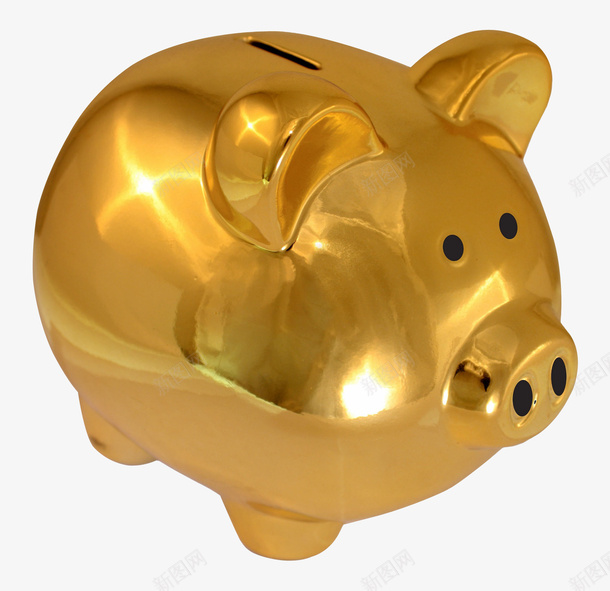 闪亮的金色小猪存钱罐png免抠素材_88icon https://88icon.com 存钱罐 实物图 小猪形状 金色小猪 闪亮的 零钱