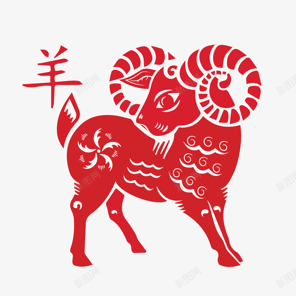 生肖羊剪纸图案png免抠素材_88icon https://88icon.com 剪纸 剪纸艺术 山羊 民间艺术 生肖剪纸 羊 羊剪纸 领头羊