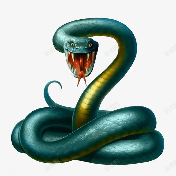 盘旋的蛇png免抠素材_88icon https://88icon.com 3D 卡通 张大嘴蛇 毒蛇 盘卧的蛇 蓝色 蛇免抠素材