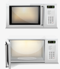 家电微波炉家用小家电白色微波炉高清图片