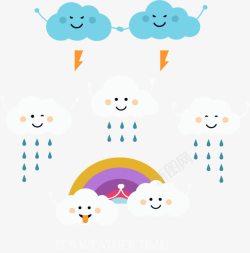 下雨符号可爱天气符号高清图片