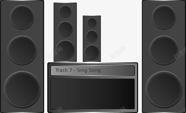 家庭音响设备png免抠素材_88icon https://88icon.com 喇叭孔 我的家人 音响播放器设备音乐娱乐影音娱乐