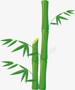 绿色自然竹子矢量图素材