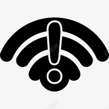 红色电话标志WiFi连接警告标志图标图标