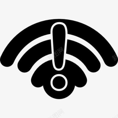 WIFI发射WiFi连接警告标志图标图标