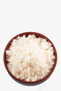 一大碗白色蒸大米饭素材