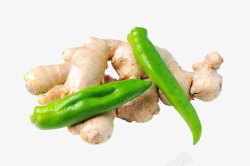 生姜和青椒素材