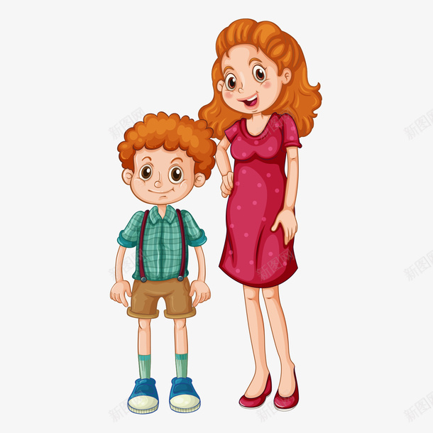 母亲节妈妈和儿女矢量图ai免抠素材_88icon https://88icon.com 免抠 卡通形象 插画风妈妈和儿女 母亲节 矢量人物 透明 矢量图