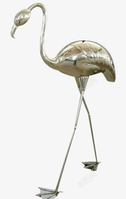 金属雕塑不锈钢火烈鸟金属雕塑高清图片