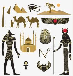 埃及法老埃及特色图标高清图片