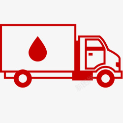 义务献血爱心献血车卡通插画矢量图高清图片