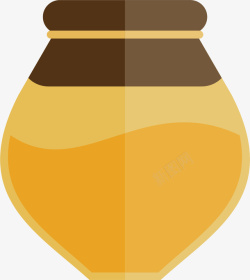 棕色罐子存蜂蜜的的陶罐高清图片