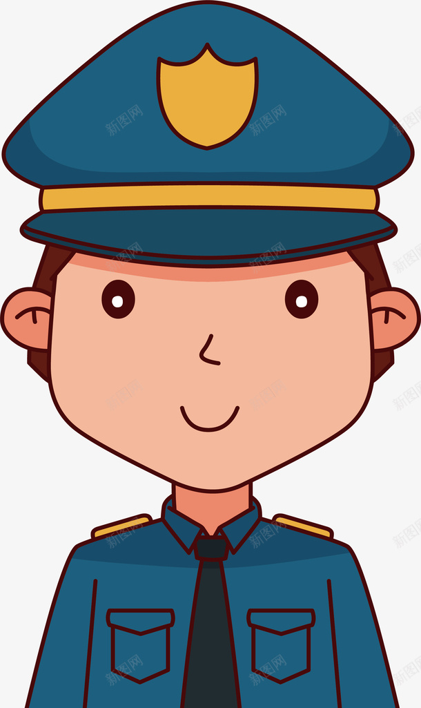 卡通手绘警察png免抠素材_88icon https://88icon.com 人民警察 手绘警察 矢量png 维护治安 警察 警察人物