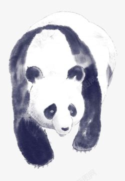 国宝大熊猫水墨手绘可爱大熊猫高清图片