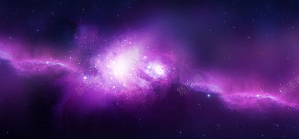紫色梦幻星空星河背景