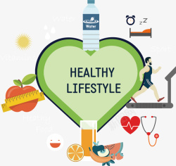 均衡健康饮食健康规律的生活作息高清图片