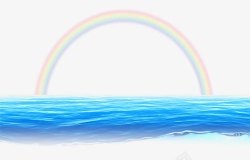 大海海水和彩虹素材
