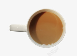 奶泡咖啡机俯视的咖啡杯高清图片
