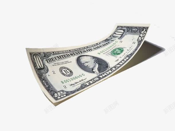 一张翘起来的美钞png免抠素材_88icon https://88icon.com 卷起来 纸币 质感 金钱