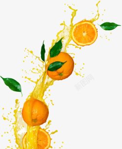 飞溅橙子创意飞溅的橙子高清图片